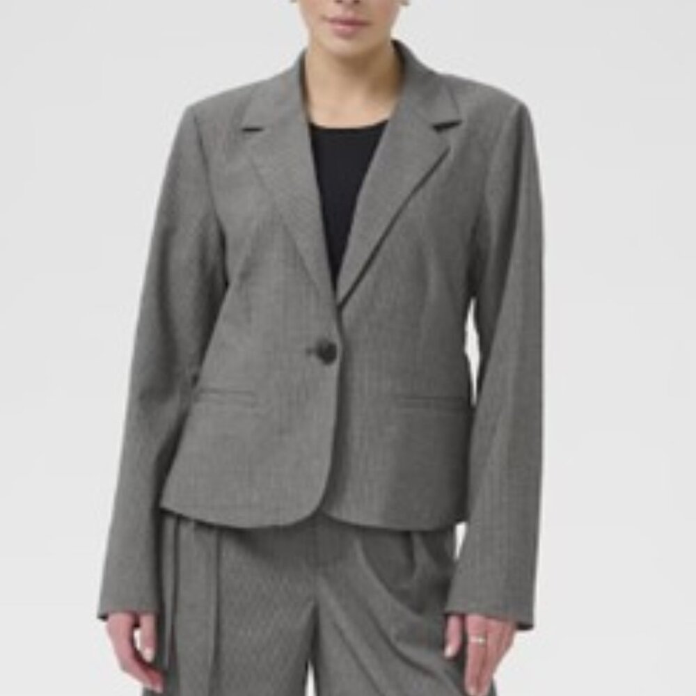 NWT Kaffe Blazer 'Ellie' in Mottled Grey Women's Charcoal Blazer size38 - Picture 4 of 14